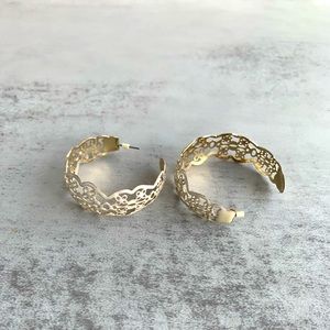 White metal enamel earrings Hoop Jewelry chunky